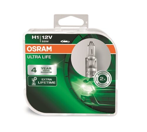 Halogeen OSRAM ULTRA LIFE H1 12V 55W DUO