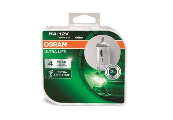 4008321416186 Halogeen OSRAM ULTRA LIFE H4 12V 60/55W DUO