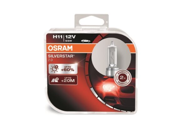 4008321787187 Halogeen OSRAM SILVERSTAR H11 12V 55W +60% DUO