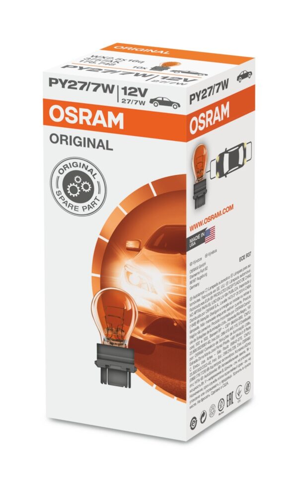 OSRAM Orginal 3757AK PY27/7W 12V 27/7W S8 WEDGE merevaigukollane