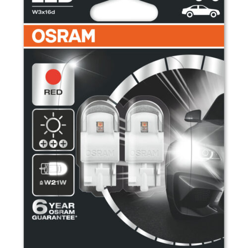 4052899513785_2 OSRAM LEDriving® 7905R-02B 1,5 W 12V W3x16d W21W punane