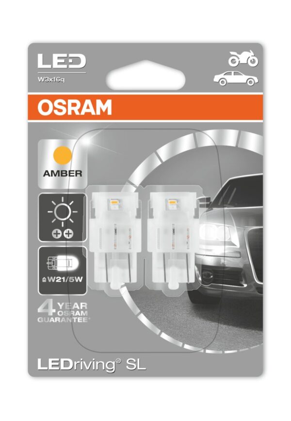 Osram LEDriving SL ≠ "W21/5W" kollane W3X16q 12V 1,9W 7716YE-02B