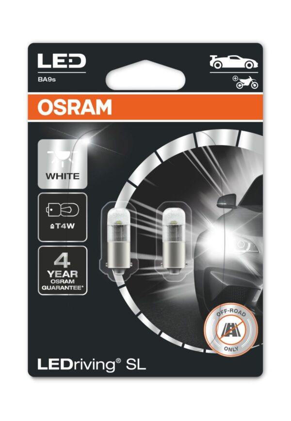 Osram LEDriving® 3893DWP-02B 0,8W/12V BA9s ≠ "T4W" valge 6000K
