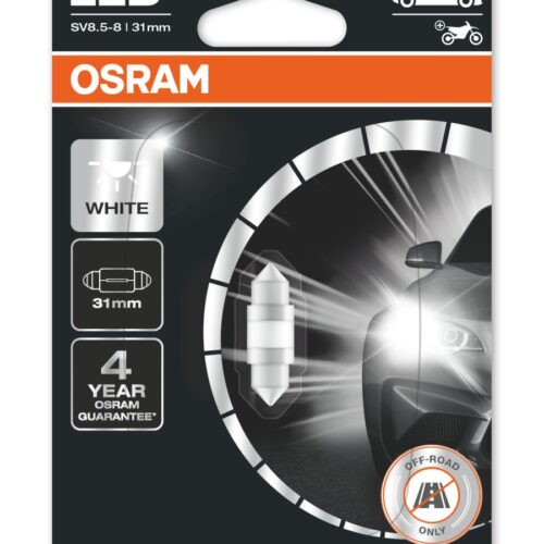 4062172150637 Osram LEDriving® 6438DWP-01B 1W/12V SV8.5-8 ≠ "C5W" 31mm valge 6000K