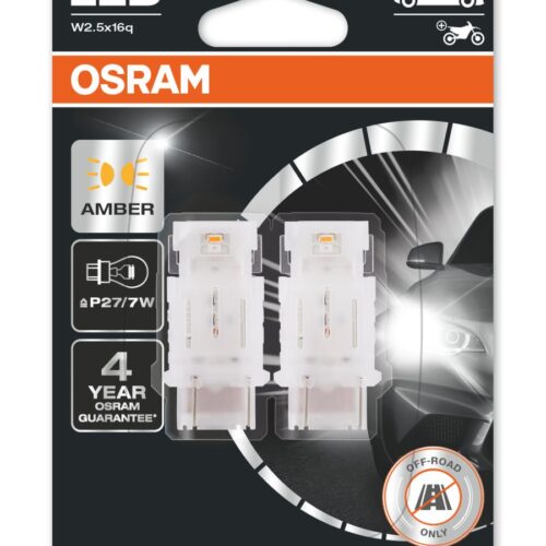 4062172151665 Osram LEDriving® 3157DYP-02B 1,3W/12V W3x16q ≠ "P27/7W" merevaigukollane