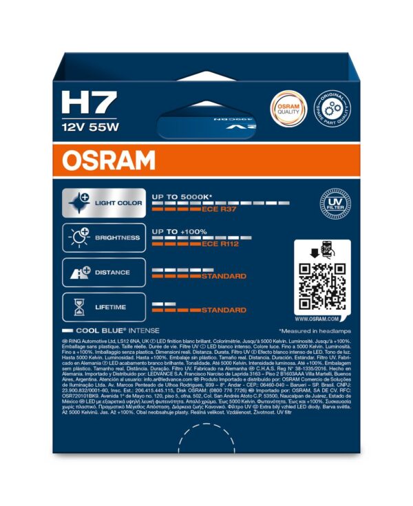 OSRAM COOL BLUE INTENSE 64210CBN-2HB H7 PX26d 12V 55W