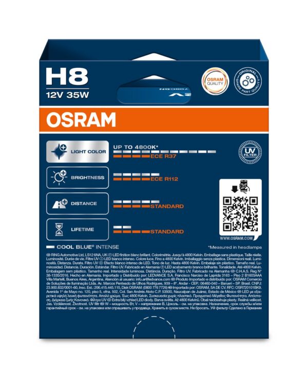 OSRAM COOL BLUE INTENSE 64212CBN-2HB H8 PGJ19-1 12V 35W