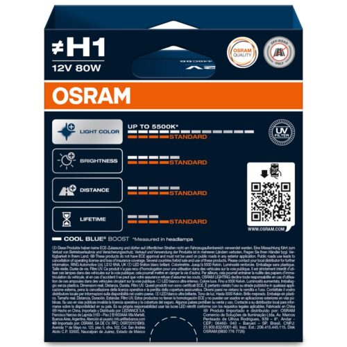 4062172388047_2 OSRAM COOL BLUE BOOST 62150CBB-2HB ~H1 P14.5s 12V 80W
