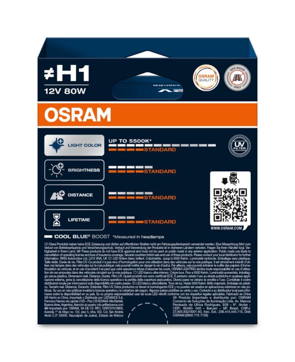 OSRAM COOL BLUE BOOST 62150CBB-2HB ~H1 P14.5s 12V 80W