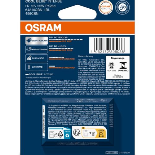 4062172395038_2 OSRAM COOL BLUE INTENSE 64210CBN-1BL H7 PX26d 12V 55W