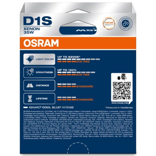 OSRAM COOL BLUE INTENSE 66140CBN-2HB D1S Pk32d-2 0V 35W