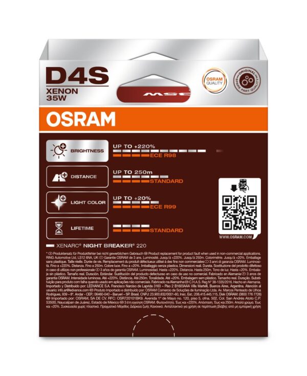 OSRAM XENARC NIGHT BREAKER 220 D4S