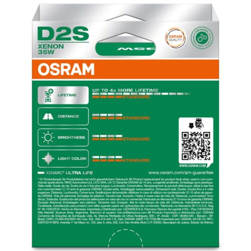 OSRAM ULTRALIFE 66240ULT-2HB D2S P32d-2 0V 35W