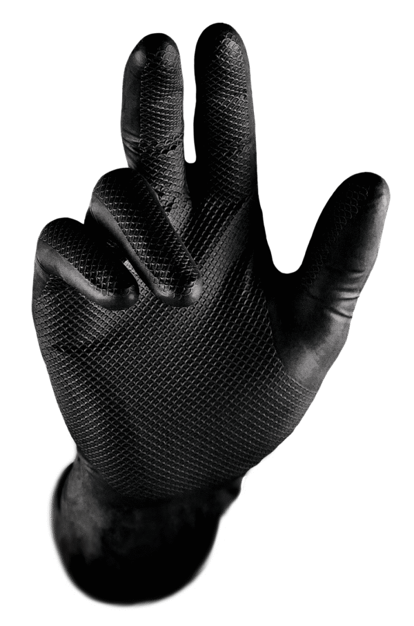 Grippaz Nitrile Fishscale 240mm 6mil 50tk/karp Must Suurus XL