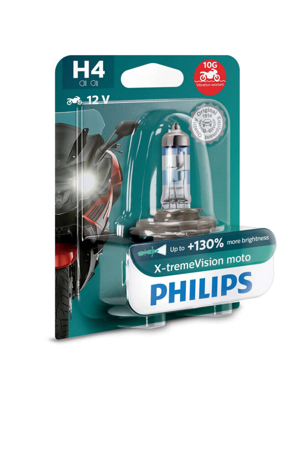 Philips H4 X-tremeVision Moto 12V60/55 P43t-38 BW