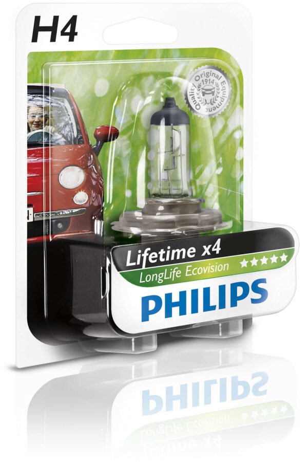 Philips H4 LongLife EcoVision 12V60/55W P43t-38 B1