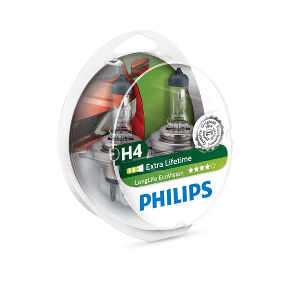Philips H4 LongLife EcoVision 12V60/55 P43t-38 S2