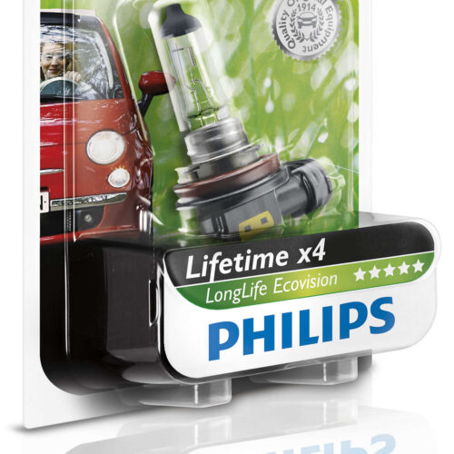 8727900363104 Philips H11 LongLife EcoVision 12V55W PGJ19-2 B1
