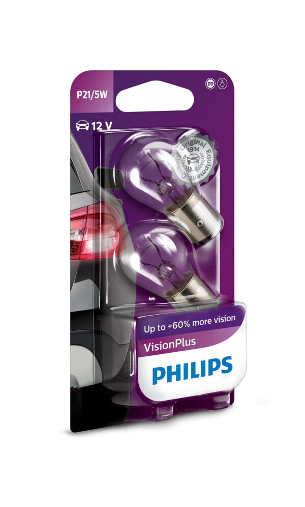 Philips P21/5W VisionPlus 12V41050 BAY15d B2