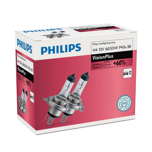 8727900374353 Philips H4 VisionPlus 12V60/55W P43t-38 C2