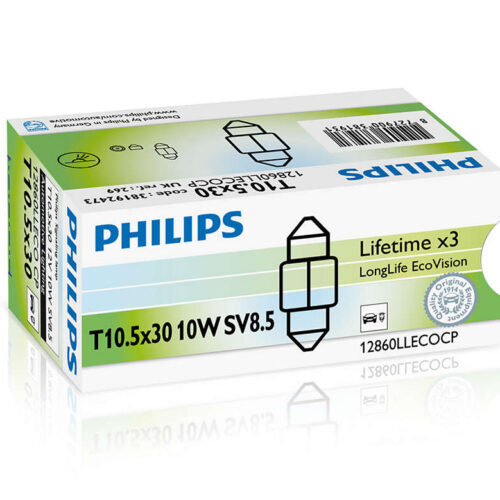 8727900381924 Philips Festoon T10,5x30 LongLife EcoVision 12V10W SV8,5 CP