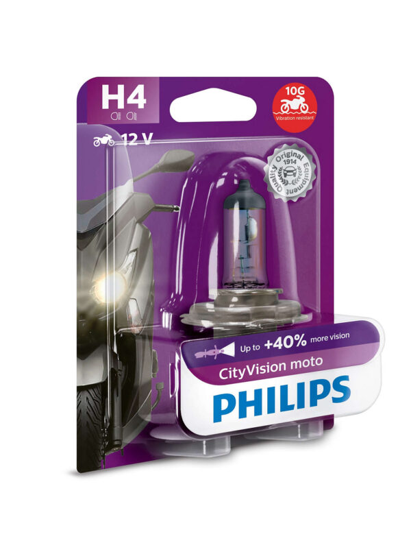 Philips H4 CityVision Moto 12V60/55 P43t-38 BW