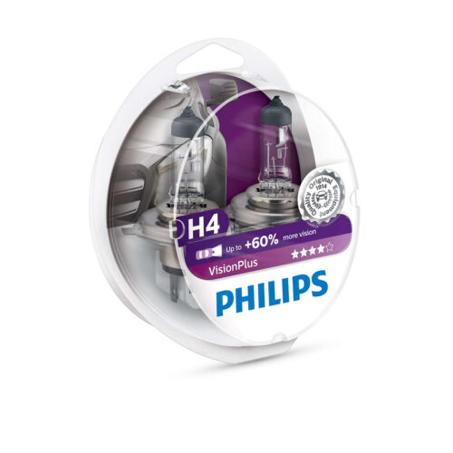 8727900399257 Philips H4 VisionPlus 12V60/55W P43t-38 S2