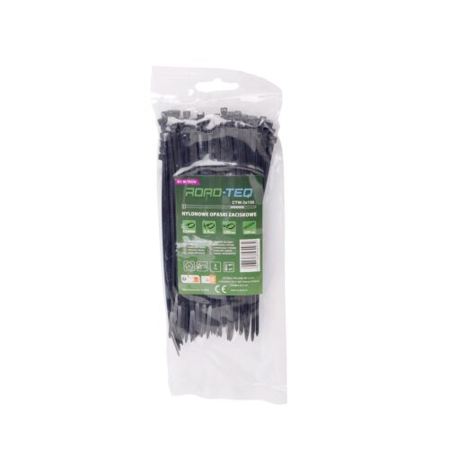 ctb-3x150_01 ROAD-TEQ nailonist juhtmeköidised, suurus: 2,5x150mm, 100 tk, must.