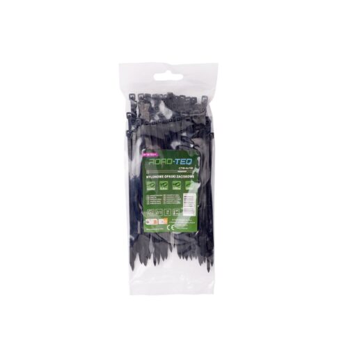ctb-4x150_01 ROAD-TEQ nailonist juhtmeköidised, suurus: 3,6x150mm, 100 tk, must.