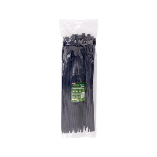 ctb-8x400_01 ROAD-TEQ nailonist juhtmeköidised, suurus: 7,6x400mm, 100 tk, must.