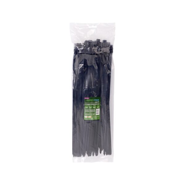 ctb-8x400_01 ROAD-TEQ nailonist juhtmeköidised, suurus: 7,6x400mm, 100 tk, must.