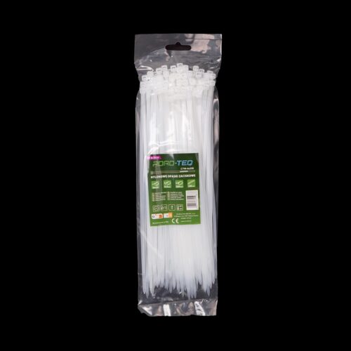 ctw-4x250_01 ROAD-TEQ nailonist juhtmeköidised, suurus: 3,6x250mm, 100 tk, valge.