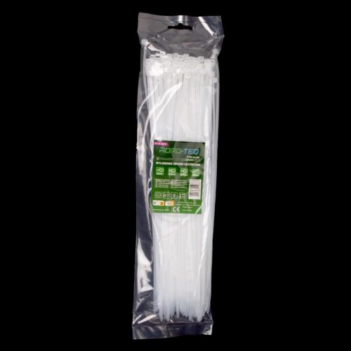 ctw-4x300_01 ROAD-TEQ nailonist juhtmeköidised, suurus: 3,6x300mm, 100 tk, valge.