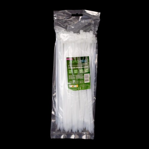 ctw-5x250_01 ROAD-TEQ nailonist juhtmeköidised, suurus: 4,8x250mm, 100 tk, valge.