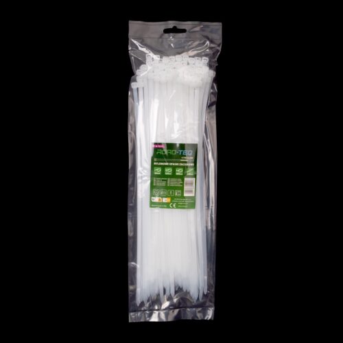 ctw-5x300_01 ROAD-TEQ nailonist juhtmeköidised, suurus: 4,8x300mm, 100 tk, valge.