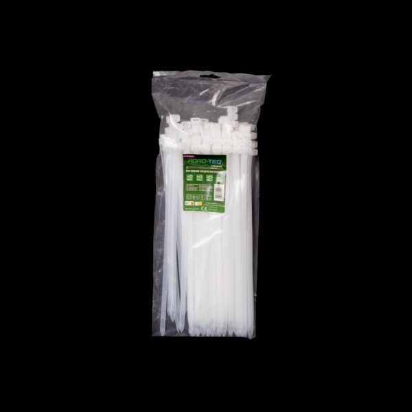 ctw-8x300_01 ROAD-TEQ nailonist juhtmeköidised, suurus: 7,6x300mm, 100 tk, valge.