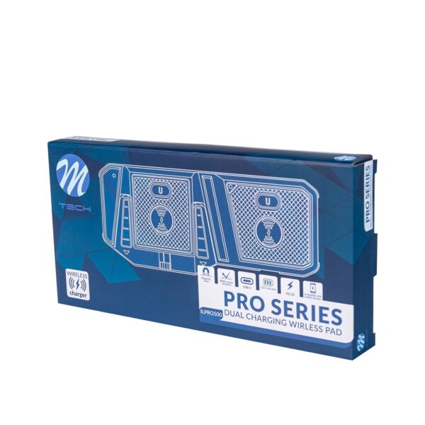 ilpro500_04 Juhtmeta laadimispadi M-TECH PRO 500+ PD 20W kiirlaadija