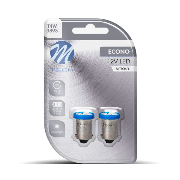 lb009b_01 Blister 2x LED L009W - BA9s 12V 4xSMD3528 sinine