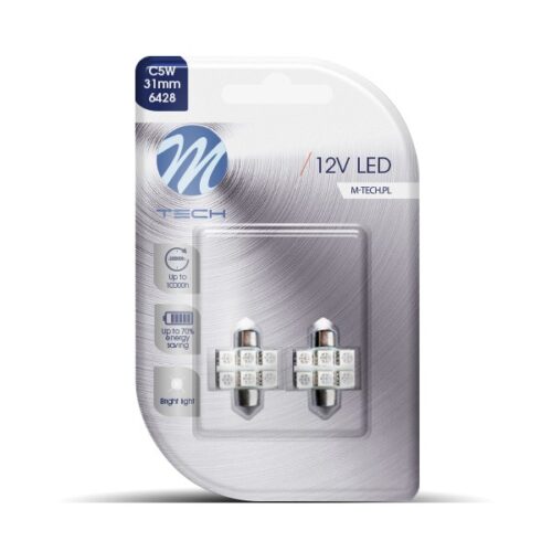 lb027b Blister 2x LED L027B - C5W 31mm 6xSMD5050 sinine