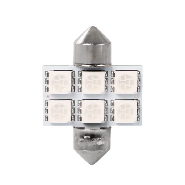 Blister 2x LED L027B - C5W 31mm 6xSMD5050 sinine