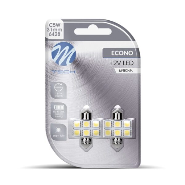 lb027w_01 Blister 2x LED L027W - C5W 31mm 6xSMD5050 valge