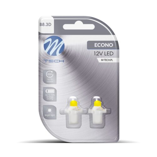 lb047w_01 Blister 2x LED L047W - B8.3d Round White