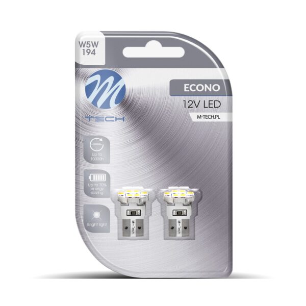 Blister 2x LED L079W - W5W 6xSMD3528 Valge