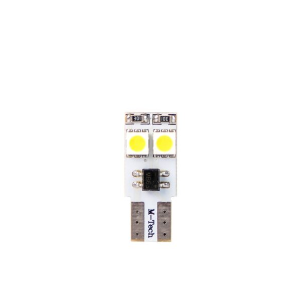 lb313w_02 Blister 2x M-TECH Econo LB313W - W5W, 4xSMD5050 LED 12V, CANBUS, valge