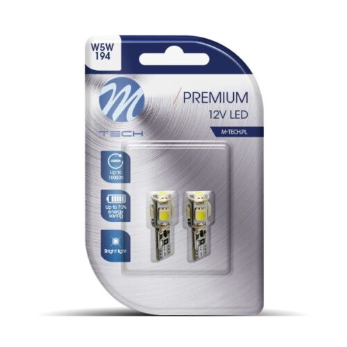 lb321w Blister 2x LED L321W - W5W 5xSMD5050 CANBUS valge