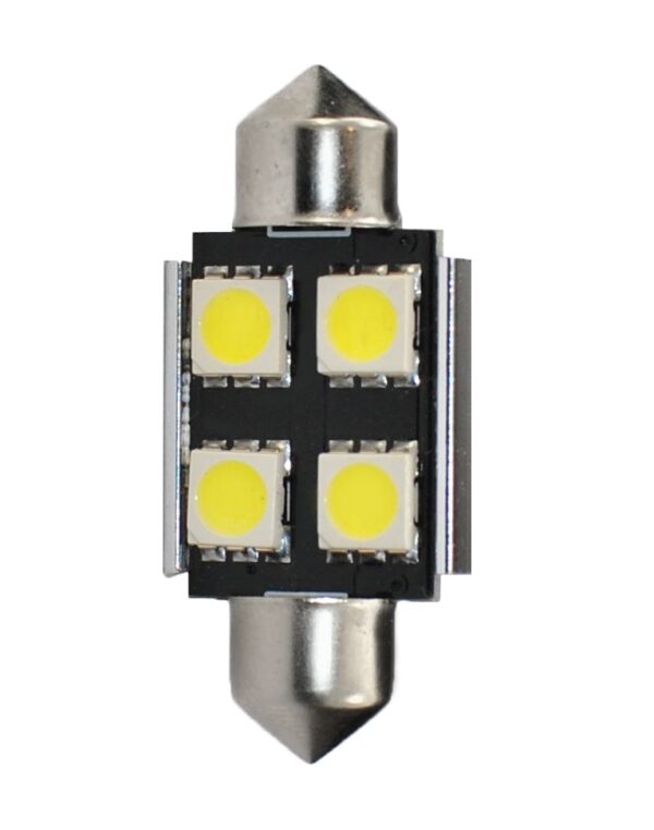 lb328w_2 Blister 2x LED L328W - C5W 36mm 4xSMD5050 RAD. KANBUS Valge
