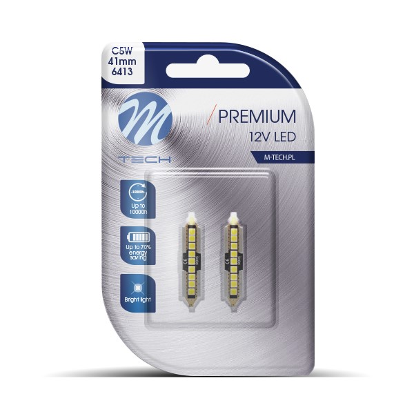 lb351w Blister 2x LED L351W - C5W 42mm SMD3632 2W Samsung CANBUS White