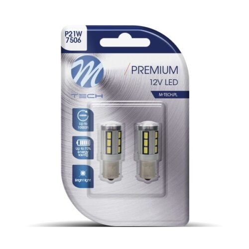 lb355w Blister 2x LED L355W - BA15s 18xSMD5730 CANBUS valge