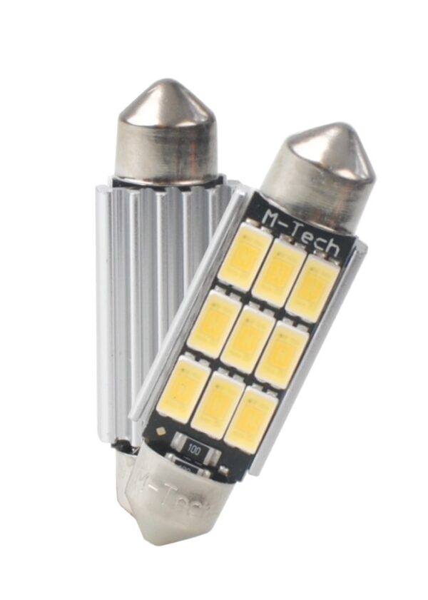 Blister 2x LED L816WW - C5W 41mm 9xSMD5630 soe valge