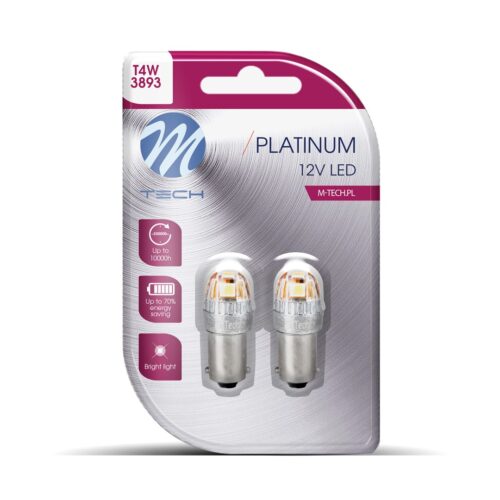 lb837w-02b Blister 1x diood LED M-TECH Platinum BA9s T4W 5x2835SMD 1W 12-24V, valge